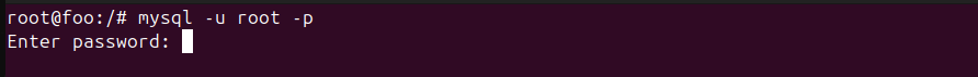 password de root